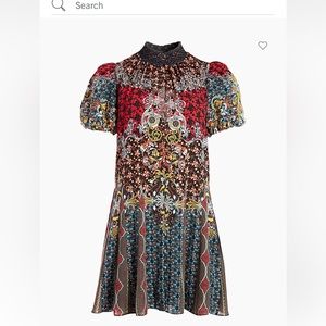 Alice + Olivia Janis Mixed print mini dress